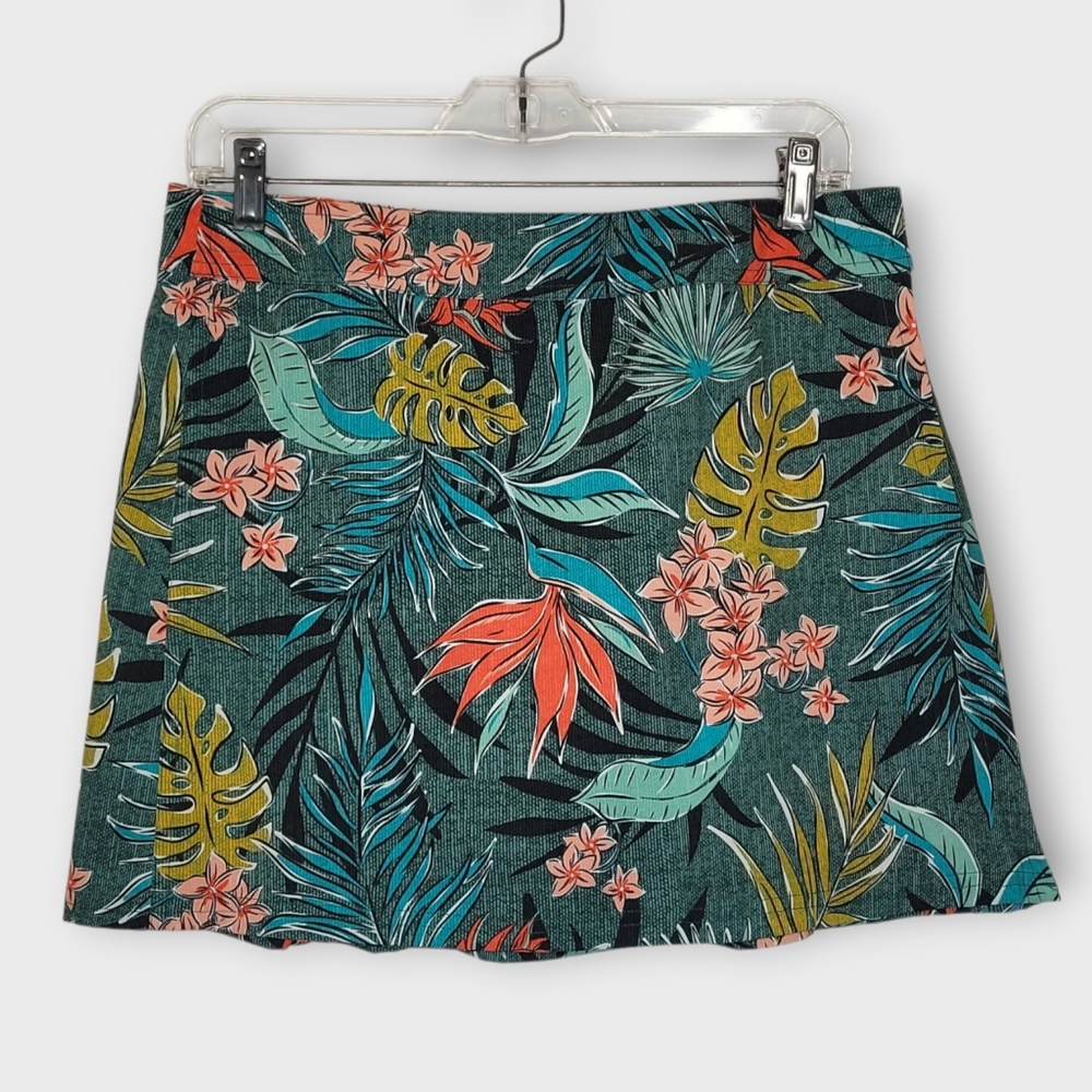 RipSkirt Hawaii Wrap Mini Skirt Length 1 Size Medium Tropical Green